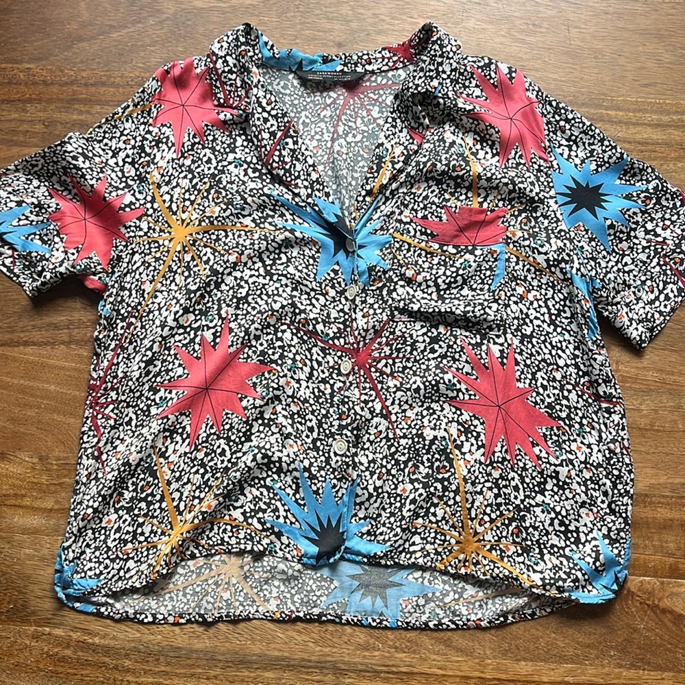 Zara Print Blouse